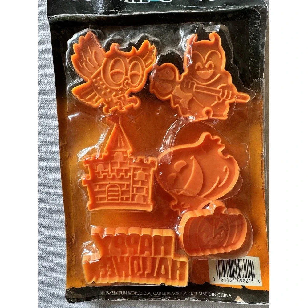 Halloween Cookie Cutters Owl Ghost Pumpkin Devil Castle New Lot Of 6